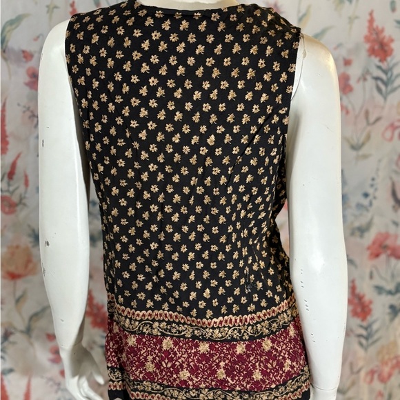 Vintage Byer California Black and Red Floral Tank Top - Picture 3 of 7